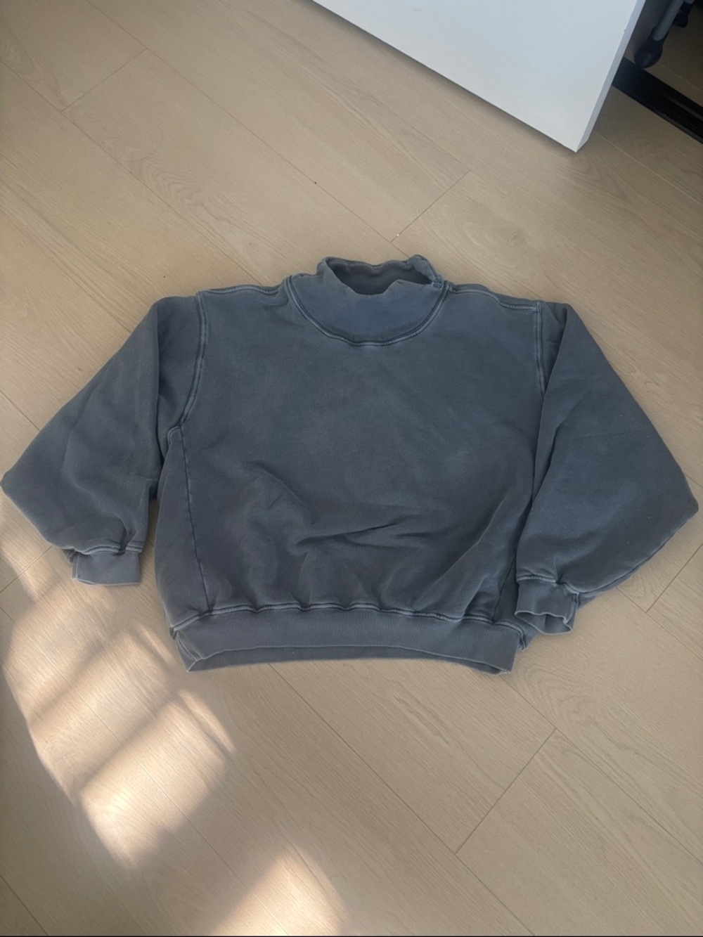 Joah Brown Slate Gray Mockneck Sweatshirt S/M